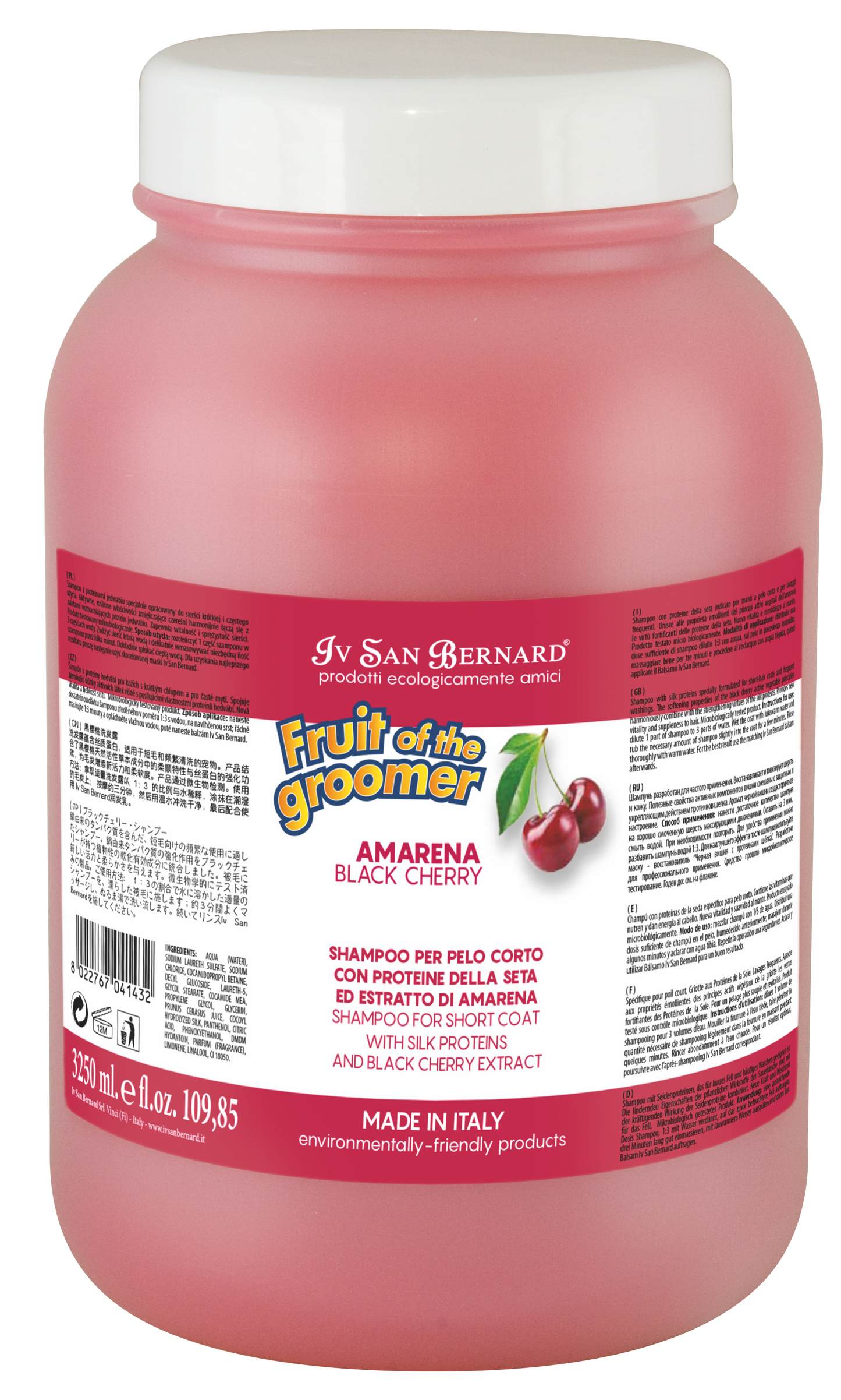 Fruit of the Groomer BLACK CHERRY SHAMPOO for Short Coats