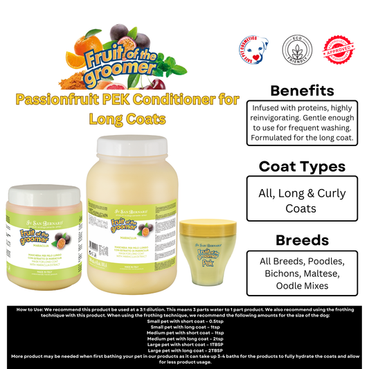 Fruit of the Groomer PASSIONFRUIT PEK Conditioner For Long Coats