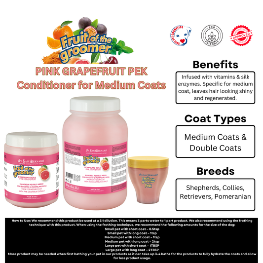 Fruit of the Groomer PINK GRAPEFRUIT PEK Conditioner for Medium Coats